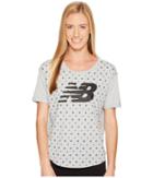 New Balance Trackster Top (heather Grey) Women's Clothing