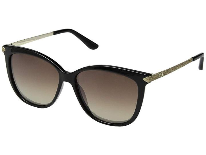 Guess Gu7533 (shiny Black/brown Mirror) Fashion Sunglasses