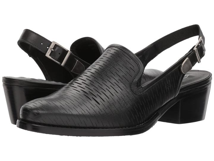 Walking Cradles Grayson (black Accordion Perforated Leather) Women's  Shoes
