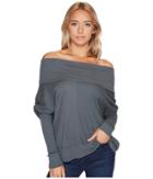 Lamade Rembrandt Off The Shoulder Boxy Top (urban Chic) Women's Long Sleeve Pullover