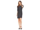 Vince Camuto Puff Sleeve Spotlight Melody Shift Dress (rich Black) Women's Dress