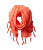 Love Quotes Linen Tassel Scarf (coral Reef) Scarves