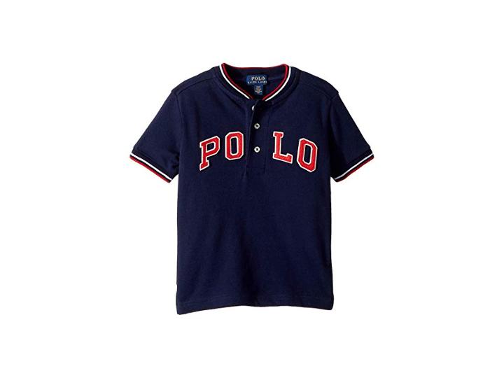 Polo Ralph Lauren Kids Cotton Mesh Henley Shirt (toddler) (french Navy) Boy's Clothing