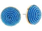 Kate Spade New York The Bead Goes On Button Studs Earrings (blue) Earring