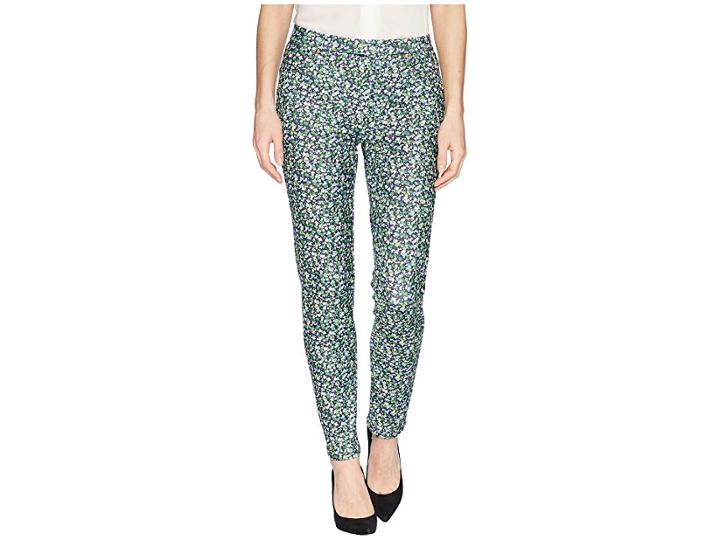 Michael Michael Kors Tiny Wildflower Leggings (true Navy/green Apple Multi) Women's Casual Pants