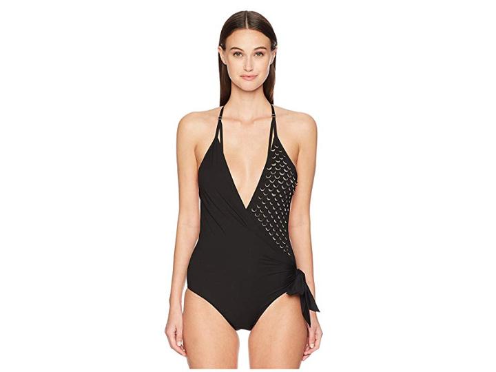 La Perla Onyx Collection Non-wired One-piece (black/nude) Women's Swimsuits One Piece