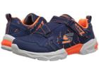 Skechers Kids Techtronix 97842l (little Kid/big Kid) (navy/orange) Boy's Shoes