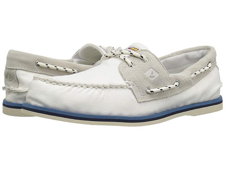 Sperry A/o 2-eye Nautical Canvas (white) Men's Shoes