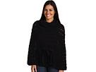 Anne Klein - Belted Poncho Sweater (black