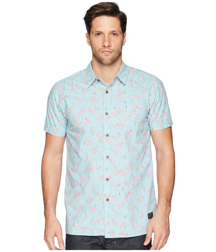 Rip Curl Flaminko Short Sleeve Shirt (aqua) Men's Clothing