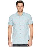 Rip Curl Flaminko Short Sleeve Shirt (aqua) Men's Clothing