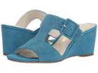 Anne Klein Nilli (medium Blue Suede) Women's Wedge Shoes