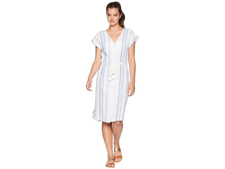Splendid Tapestry Stripe Dress Cover-up (navy) Women's Swimwear