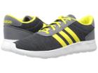 Adidas Kids Lite Racer (little Kid/big Kid) (carbon/shock Yellow/onix) Kids Shoes
