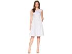 Joules Amelie Fit Flare Dress (white Summer Mosaic) Women's Dress