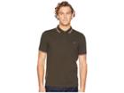 Fred Perry Twin Tipped Shirt (hunting Green/burlwood) Men's Short Sleeve Knit