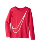 Nike Kids Dry Long Sleeve Training T-shirt (little Kids/big Kids) (rush Pink/rush Pink) Girl's T Shirt