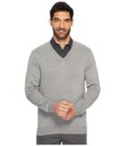 Perry Ellis Classic Solid V-neck Sweater (smoke Heather) Men's Sweater