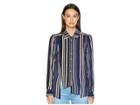 Nicole Miller Asymmetrical Boyfriend Shirt (multicolored) Women's Clothing