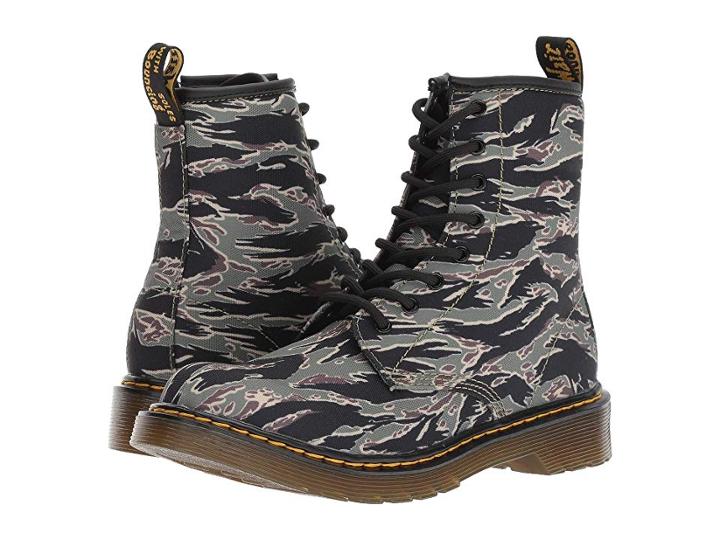 Dr. Martens Kid's Collection 1460 Camo (big Kid) (green Jungle Camo Kids T Canvas) Boys Shoes