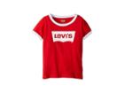 Levi's(r) Kids Oversized Batwing Ringer T-shirt (little Kids) (chinese Red) Girl's Clothing