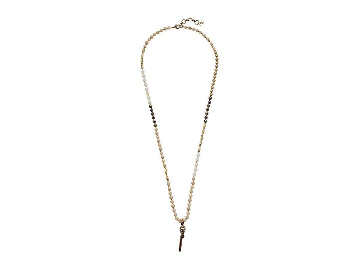Lucky Brand Buddha Beaded Necklace (gold) Necklace