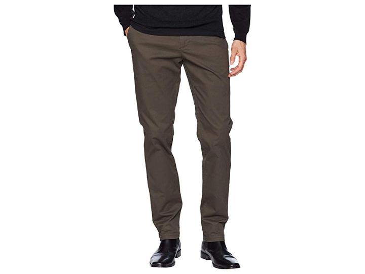 Original Penguin P55 Slim Stretch Chino Pants (black Olive) Men's Casual Pants