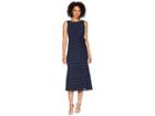 Lauren Ralph Lauren Tomara Sleeveless Day Dress (lighthouse Navy/colonial Cream) Women's Dress