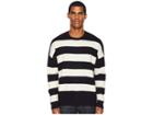 The Kooples Striped Pullover (black) Men's Clothing