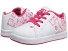 Dc Kids Court Graffik Elastic Ul (toddler) (white/pink/crazy Pink) Girls Shoes