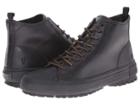 Frye Ryan Lug Mid Lace (black Wp Textured Smooth Pull Up) Men's Lace-up Boots
