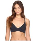 Billabong Sol Searcher Banded Triangle Bikini Top (black Sands) Women's Swimwear