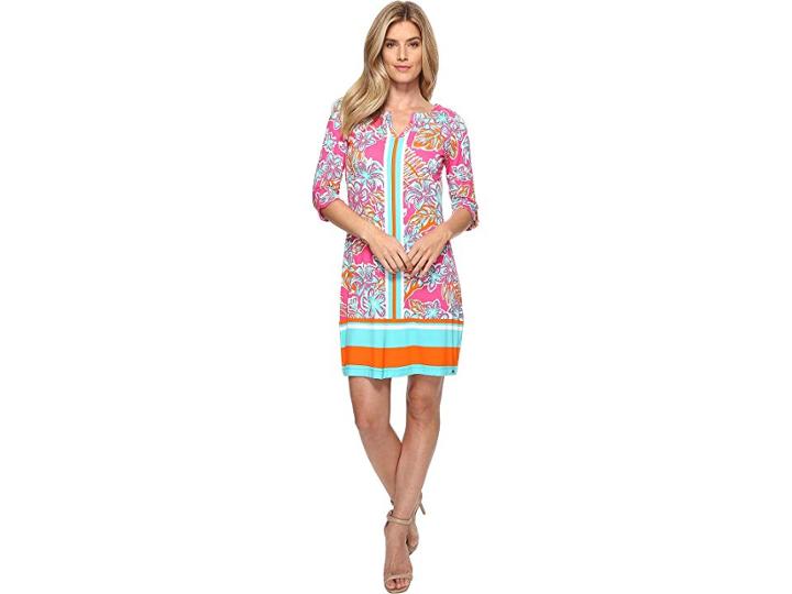 Hatley Peplum Sleeve Dress (kauai Floral Tropics) Women's Dress