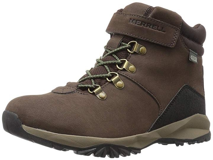 Merrell Kids Alpine Casual Boot Waterproof (big Kid) (brown) Boys Shoes