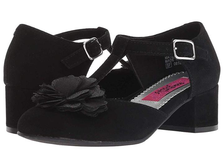 Rachel Kids Elena (little Kid/big Kid) (black Velvet) Girl's Shoes