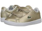Lacoste Kids Carnaby Evo Hl (toddler/little Kid) (gold/white) Kids Shoes