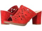 Bella-vita Lark (red Kid Suede Leather) Women's Slide Shoes
