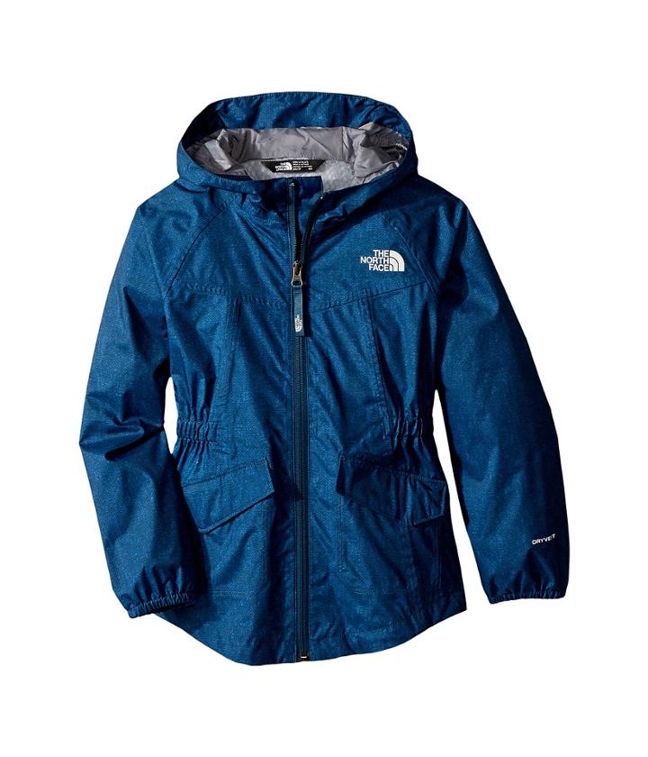 The North Face Kids Sophie Rain Parka (little Kids/big Kids) (blue Wing Teal Canvas Print) Girl's Coat