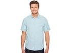 Woolrich Zephyr Ridge Solid Shirt (cloud Blue) Men's Short Sleeve Button Up