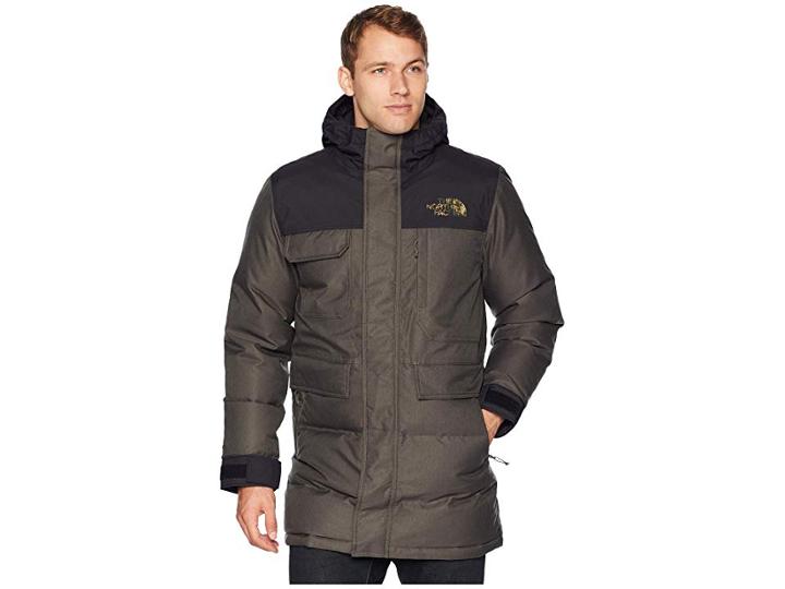 The North Face Biggie Mcmurdo Parka (new Taupe Green/new Taupe Green Macrofleck Print) Men's Coat