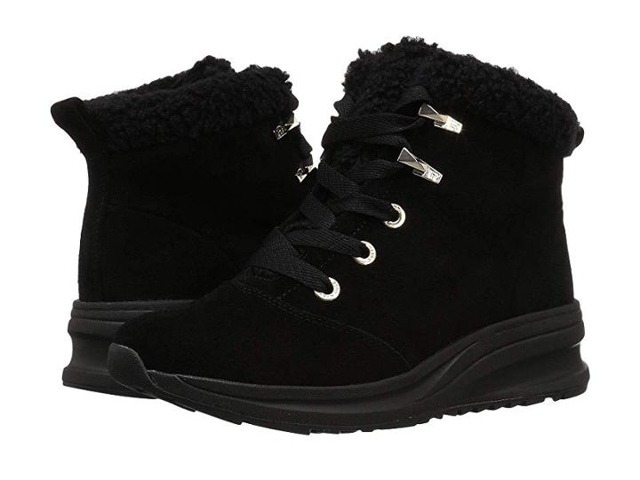 Taryn Rose Zahara Weatherproof (black Calf Suede) Women's Shoes