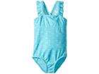 Roxy Kids Baby Saguaro One-piece Swimsuit (toddler/little Kids) (blue Radience Swim Flower Twist) Girl's Swimsuits One Piece