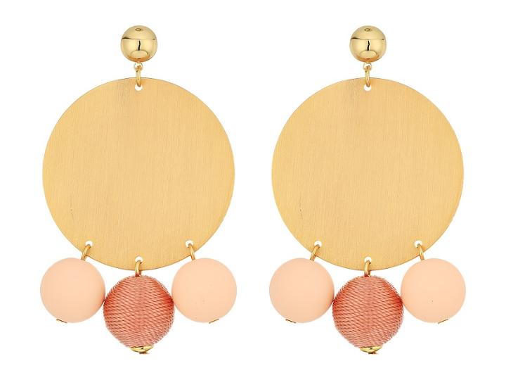 Rebecca Minkoff Disco Ball Statement Earrings (gold/pink) Earring