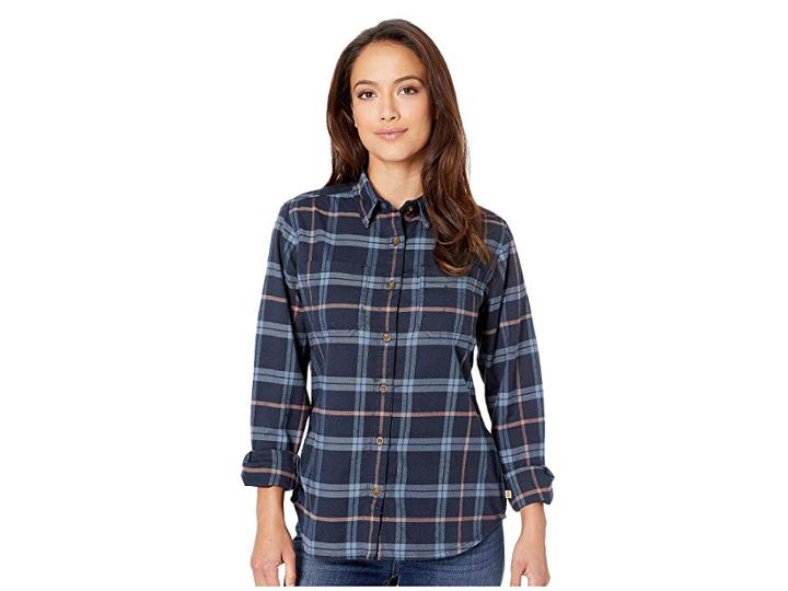 Carhartt Rugged Flex(r) Hamilton Shirt (indigo Heather) Women's Long Sleeve Button Up
