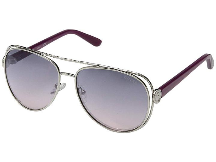 Guess Gf6072 (shiny Light Nickeltin/gradient) Fashion Sunglasses