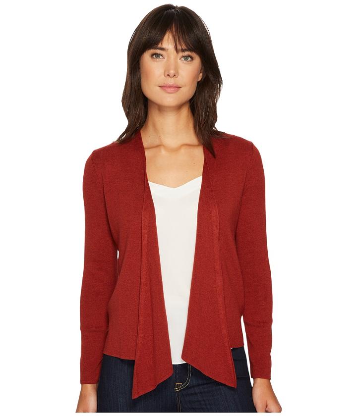 Nic+zoe Four-way Cardy Heavier Weight (tamarind) Women's Sweater