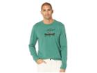 Life Is Good Merry Fishmas Crusher Long Sleeve T-shirt (heather Forest Green) Men's T Shirt