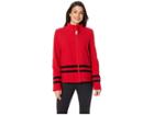 Calvin Klein Shirt Jacket With Stripe Detail (rouge) Women's Coat