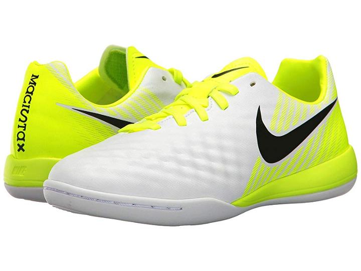 Nike Kids Jr Magista Opus Ii Ic Soccer (toddler/little Kid/big Kid) (white/black/volt/pure Platinum) Kids Shoes