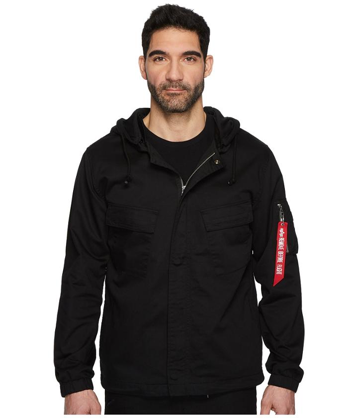 Alpha Industries Fortitude Ft Field Coat (black/black Hood) Men's Coat